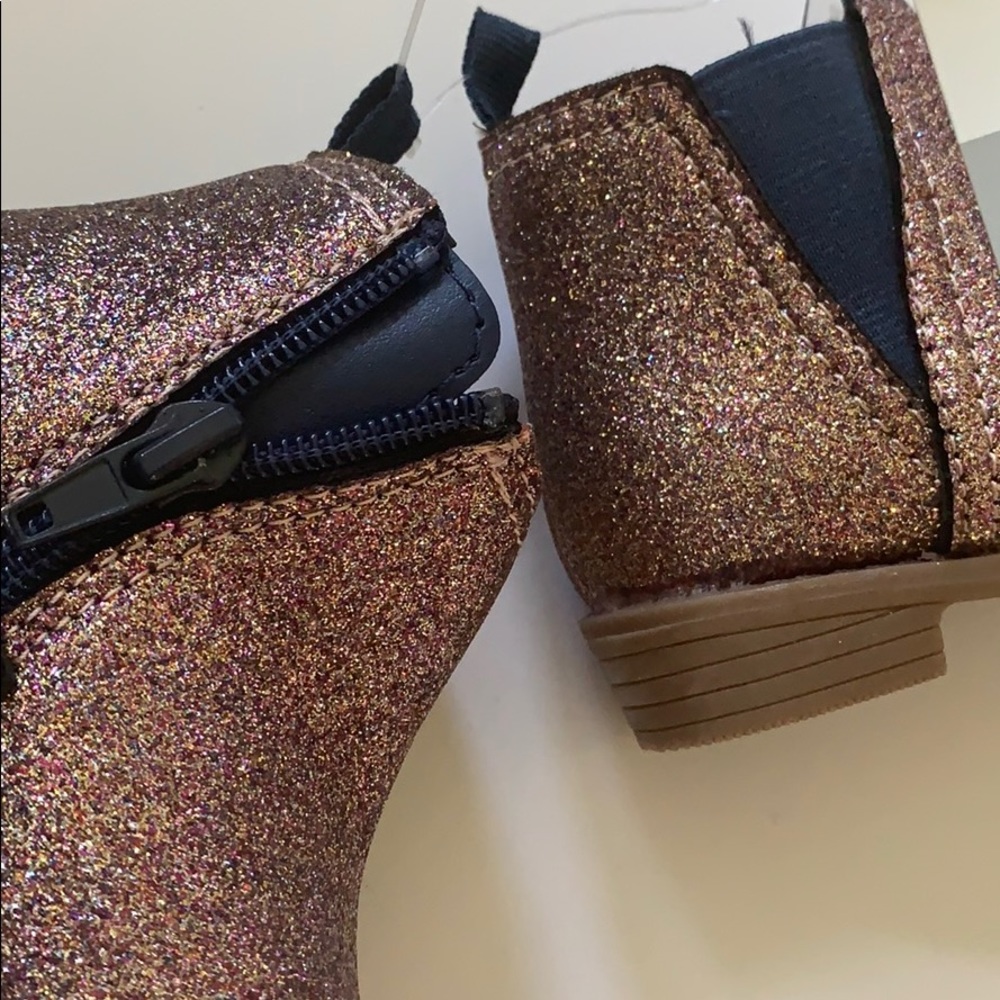 Carters pink/navy sparkle bootie size 6 - Picture 2 of 2